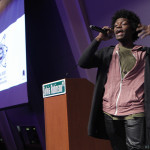 Jalib Johnson, Science Genius B.A.T.T.L.E.S. winner, represents for the #hiphoped movement (Photo: Terrence Jennings)