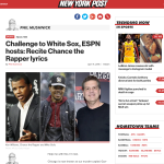 NY Post – Chance The Rapper – Phil Mushnick