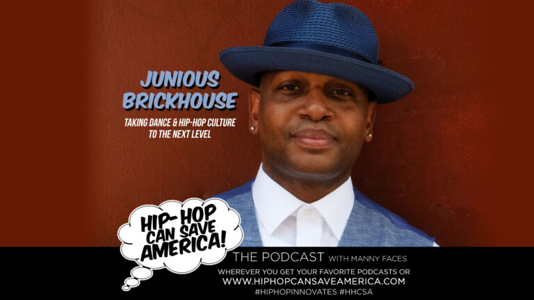 Junious Brickhouse as a guest on Hip-Hop Can Save America podcast